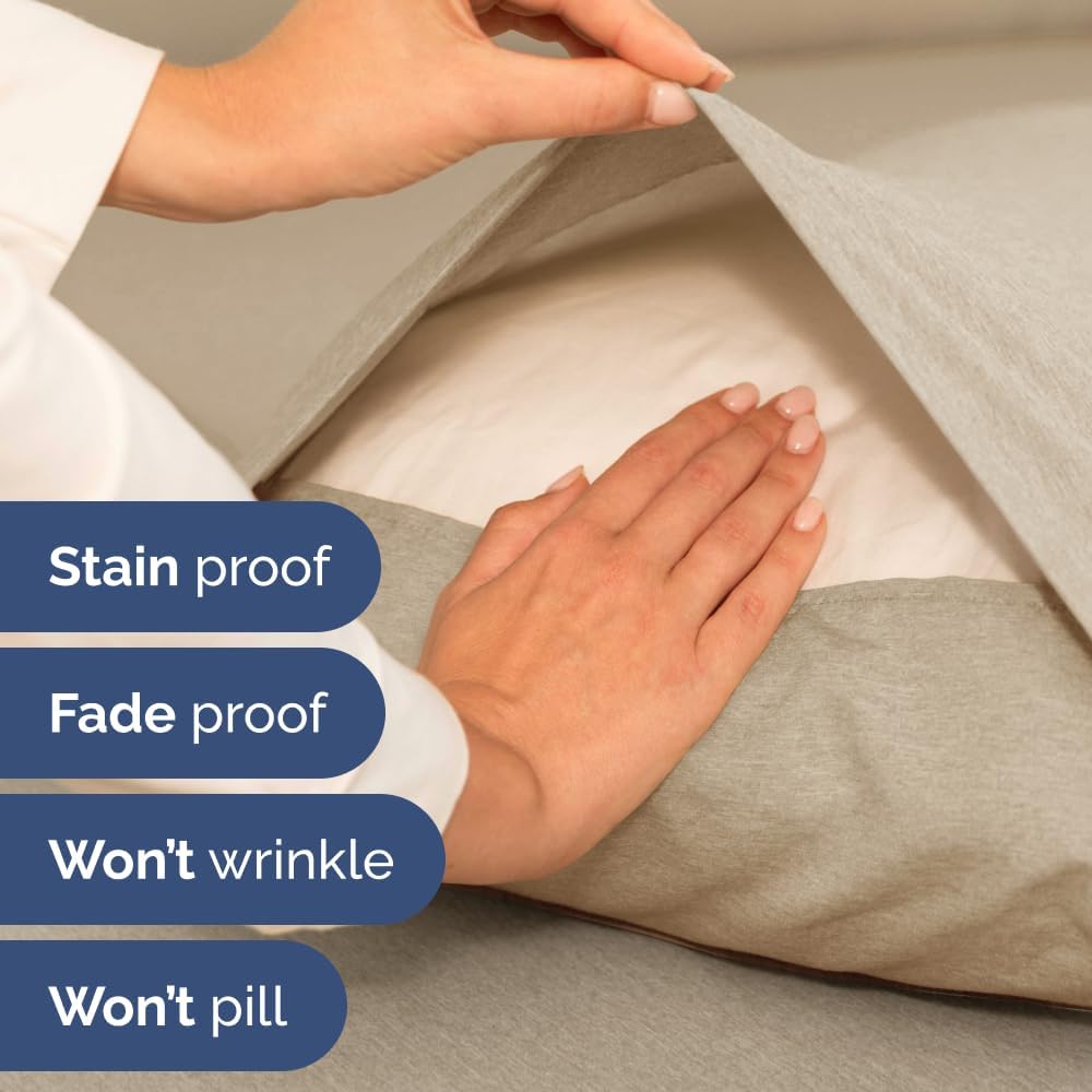 Extra Deep Queen Sheet Set - 6 Piece Breathable & Cooling Sheets - Hotel Luxury Bed Sheets Set - Easy & Secure Fit - Soft, Wrinkle Free & Comfy Sheets Set - White Sheet Set w/Extra Deep Pockets - PuriLite