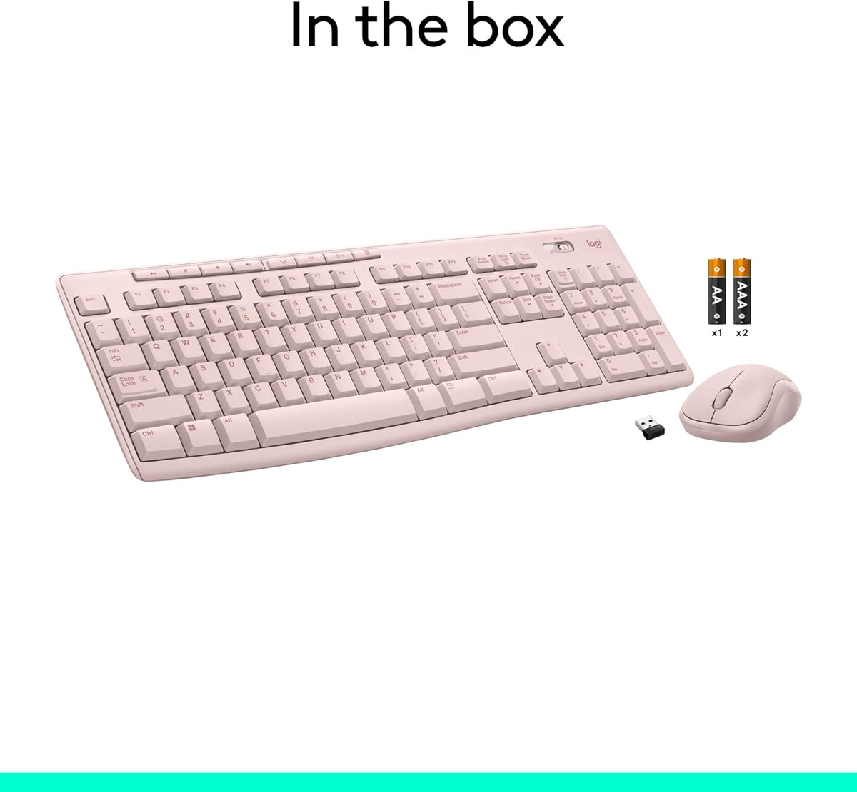 Logitech MK295 Wireless Mouse & Keyboard Combo with SilentTouch Technology, Full Numpad, Advanced Optical Tracking, Lag-Free Wireless, 90% Less Noise - Graphite - PuriLite