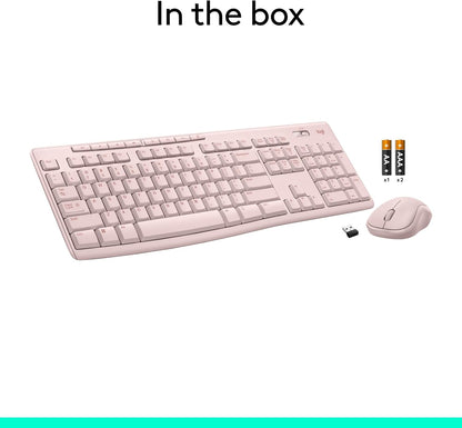 Logitech MK295 Wireless Mouse & Keyboard Combo with SilentTouch Technology, Full Numpad, Advanced Optical Tracking, Lag-Free Wireless, 90% Less Noise - Graphite - PuriLite