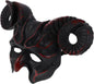 Alipis Devil Goat Skull Mask Ox Ram Horns Animal Half Face Halloween Masquerade Mask Sheep Novel Mask Scary Mask - PuriLite