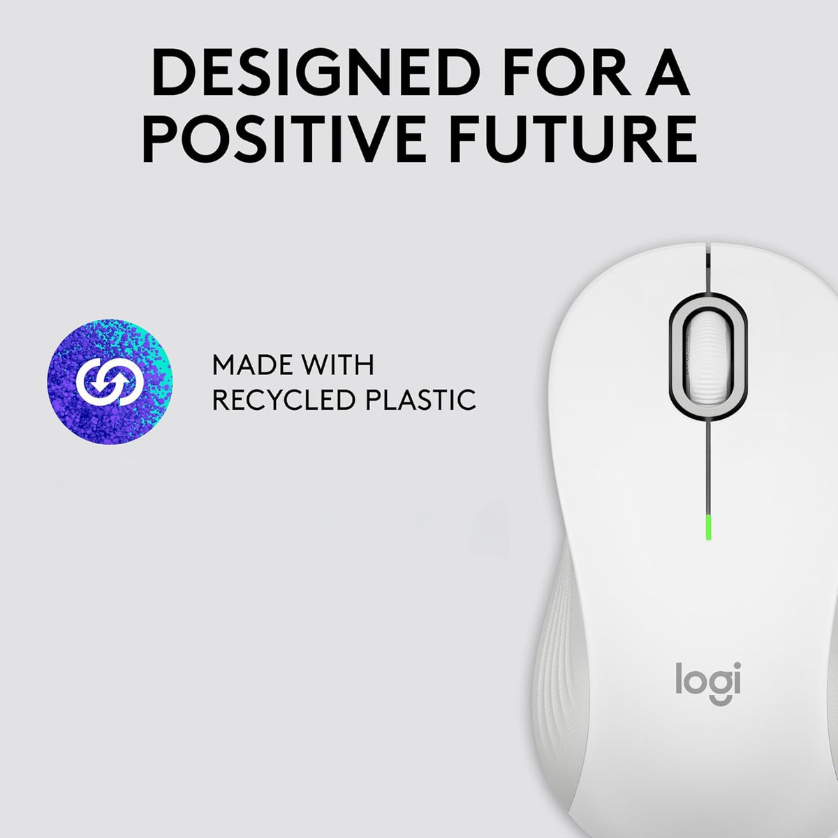 Logitech Signature M650 L Full Size Wireless Mouse - For Large Sized Hands, 2-Year Battery, Silent Clicks, Customizable Side Buttons, Bluetooth, for PC/Mac/Multi-Device/Chromebook - Black - PuriLite