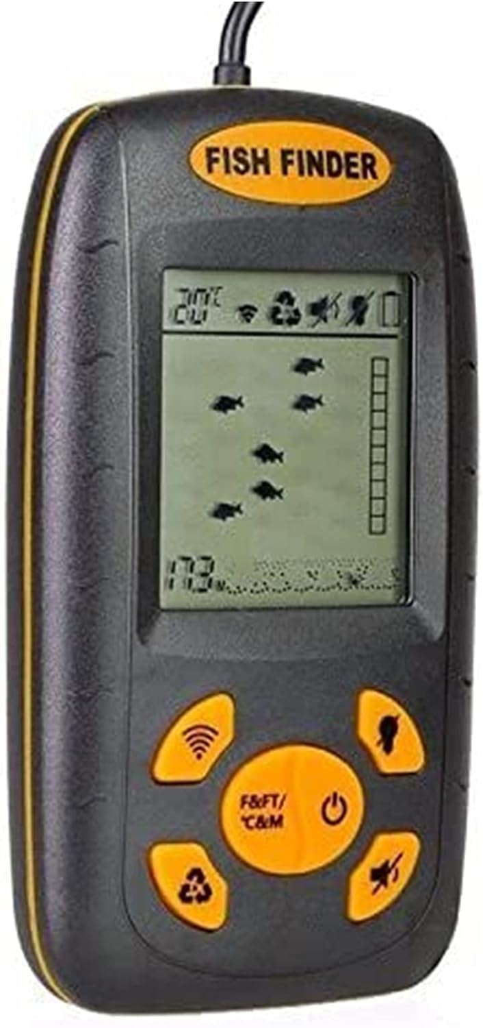 New Sonar Fish Finder Fishing Depth Sonar Sensor Alarm Transduce for Pontoon Boats Lake Rail - PuriLite