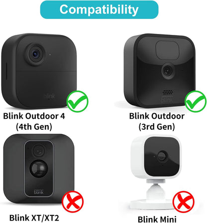 All-New Blink Outdoor 4 (4th Gen) Camera Mount, 3 Pack Protective Cover and 360 Degree Adjustable Mount with Blink Sync Module 2 Outlet Mount for Blink Camera Security System (Black) - PuriLite
