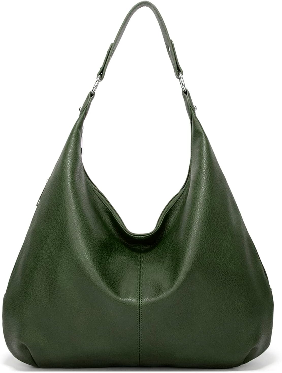 Ashioup Hobo Bags for Women Soft PU Leather Shoulder Bag Vintage Slouchy Handbag with Zipper - PuriLite