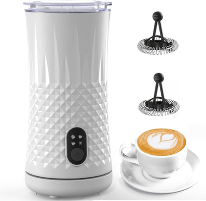 Milk Frother Electric,FLEVO 4 in 1 Automatic Milk Frother,240ml Hot&Cold Milk Foamer,with Temperature Control for Latte,Cappuccinos,Macchiato,Silent Operation - PuriLite