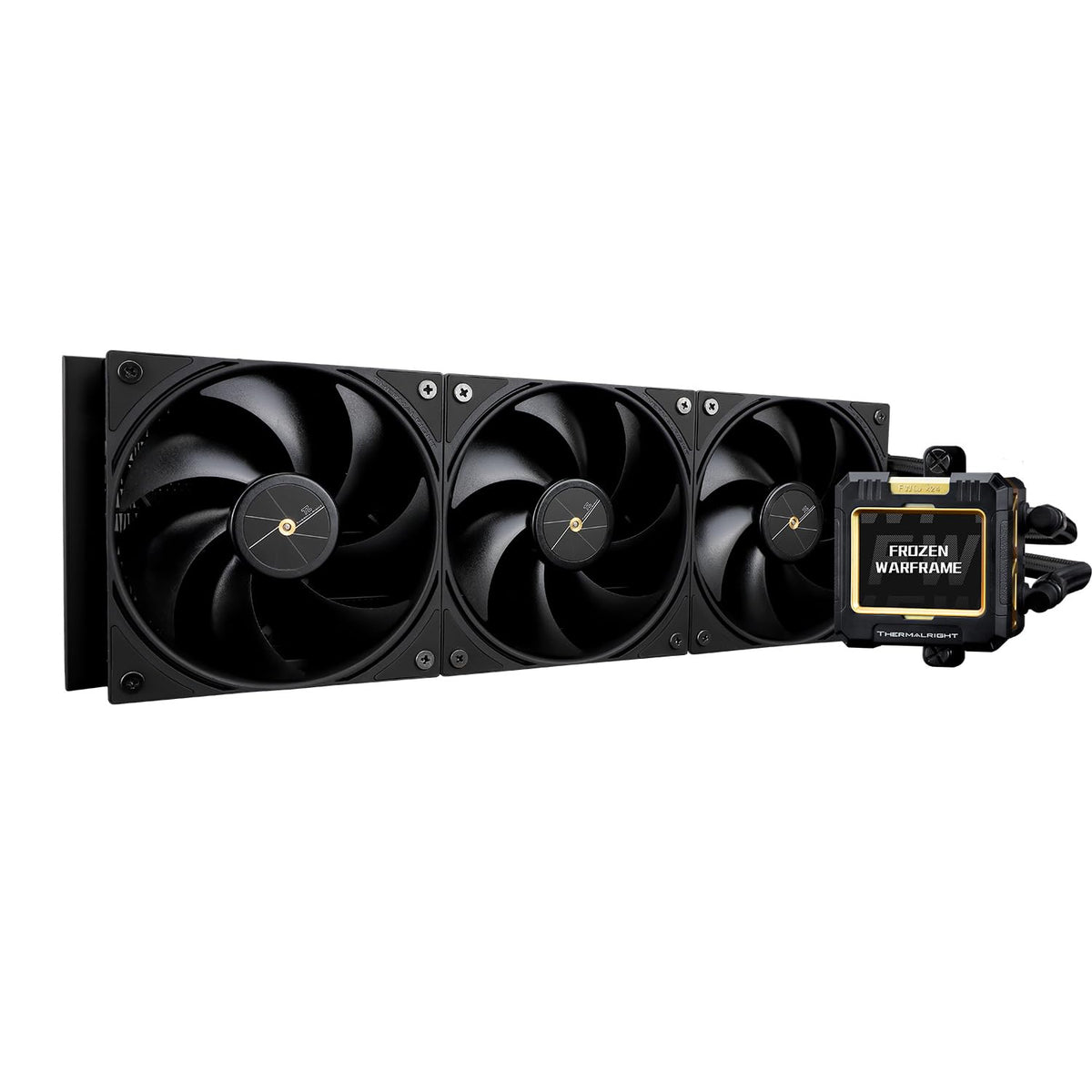 Thermalright FW 360 Black ARGB-360mm AIO CPU Liquid Cooler,IPS LCD Screen with 320 * 240 Resolution,for AM5/Intel LGA1700,‘2.4 inch’Magnet-Absorbent LCD Screen for Images -Black - PuriLite