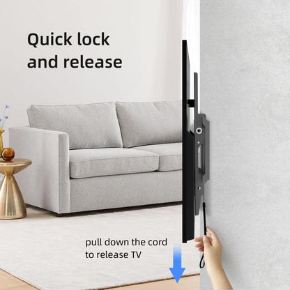 Suptek Tilt TV Wall Mount Bracket for Most 26-60 inch LED, LCD and Plasma TV, Mount with Max 400x400mm VESA and 99lbs Loading Capacity, Fits Studs 16" Apart, Low Profile with Bubble Level - PuriLite