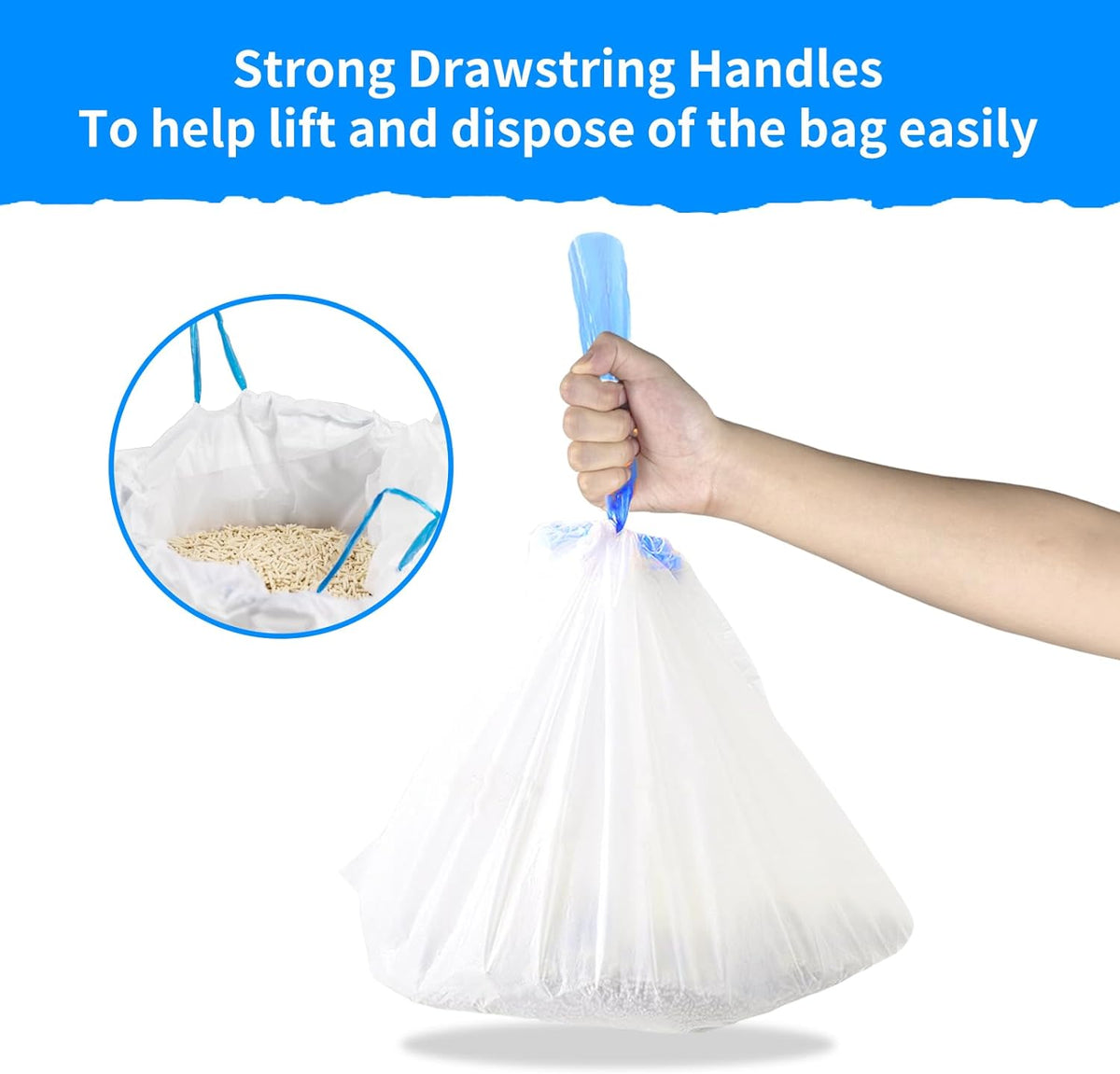 120 Count Extra Large Cat Litter Box Liners, Cat Litter Waste Receptacles Bags for Cleanpethome Self-Cleaning Cat Litter Box - PuriLite