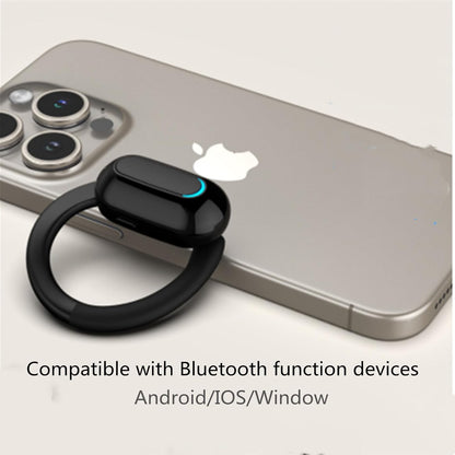 Open Ear Headphone,5.3 Bluetooth Headset for Cell Phones Wireless Earpiece Single Headset 15Hrs Talking with Noise Cancelling Mic Handsfree Earbud for iPhone Android Laptop Trucker Driver(Black) - PuriLite