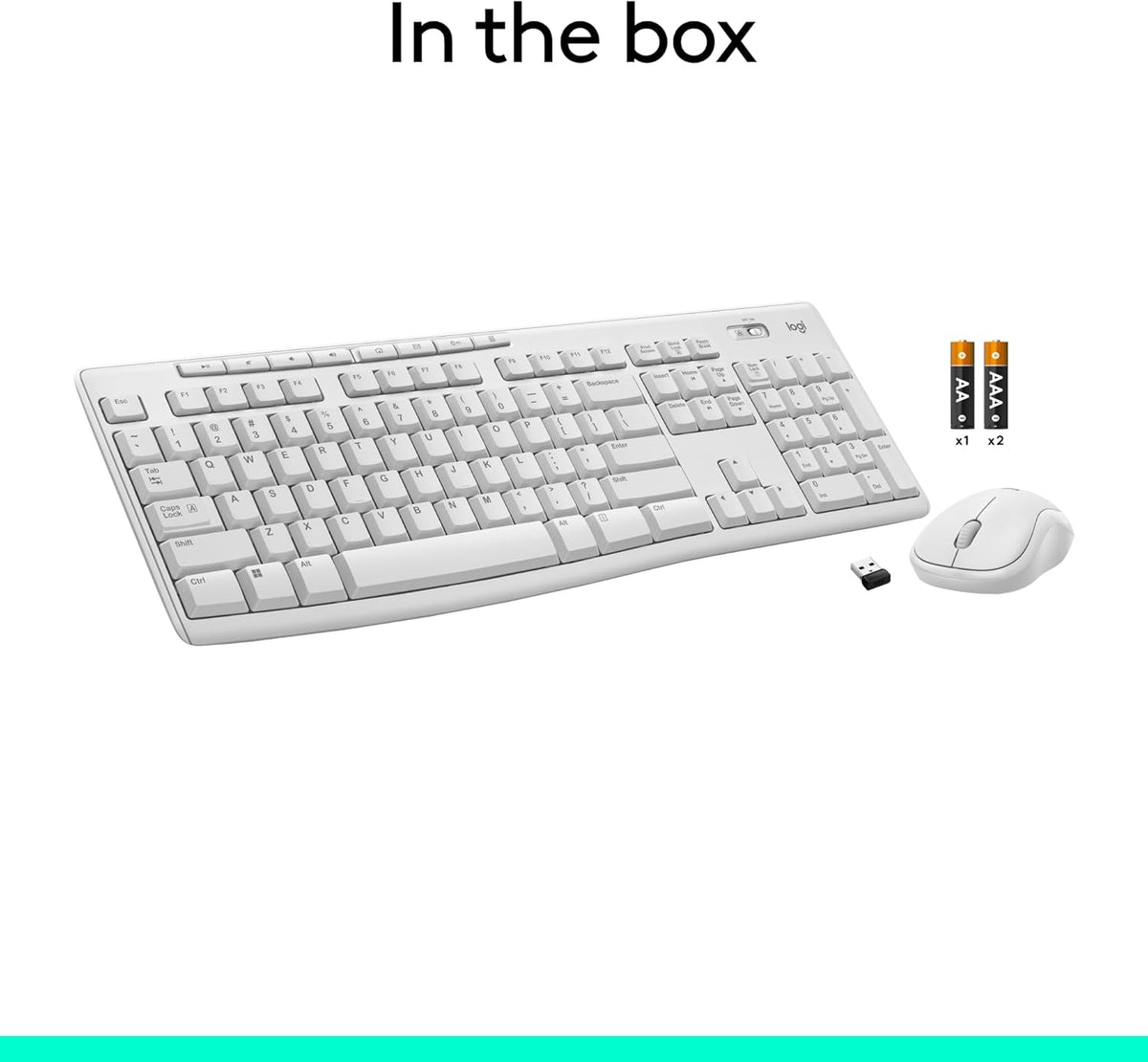 Logitech MK295 Wireless Mouse & Keyboard Combo with SilentTouch Technology, Full Numpad, Advanced Optical Tracking, Lag-Free Wireless, 90% Less Noise - Graphite - PuriLite