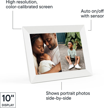 Aura Aspen 12" Digital Photo Frame - Black with Paper Mat - PuriLite
