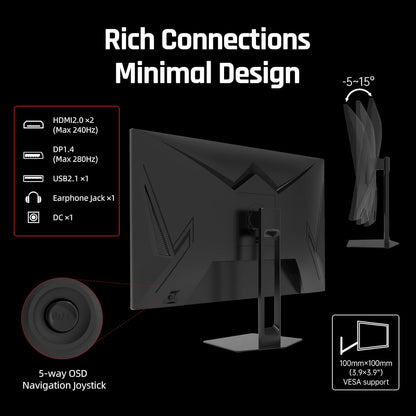 KTC 32 Inch 2K Computer Monitor, IPS 1440p Monitor with Ultra-Thin Bezels, HDR10, Freesync/G-sync, HDMI/DP Ports, Tilt Adjustable, Eyecare, Ideal for Business, Office, and Casual Gaming - PuriLite