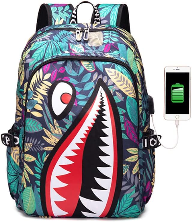Boys' backpack School Backpack,Stylish backpack with USB port.Laptop Backpack can hold 15.6in Notebook (Red) - PuriLite