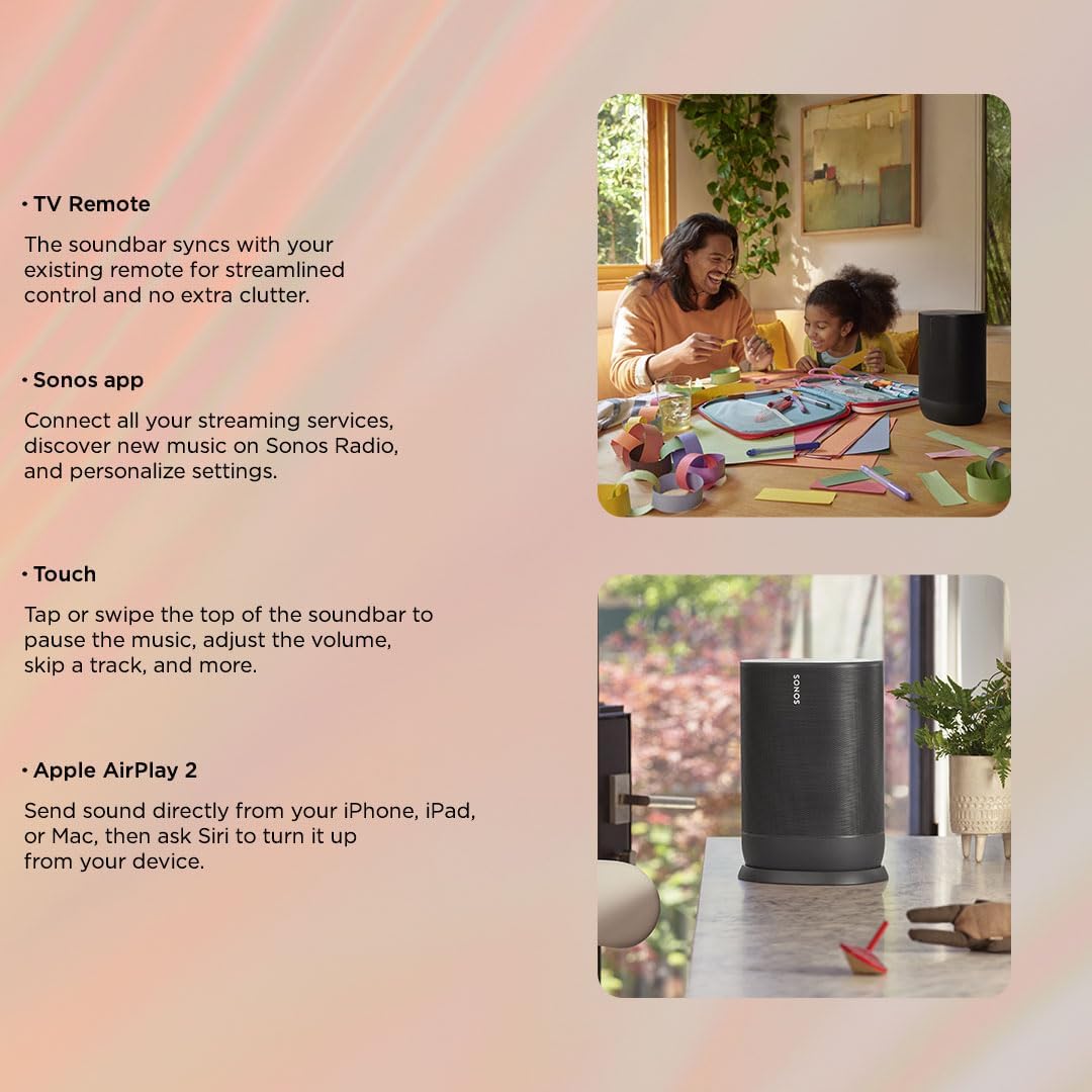 Sonos Move - Battery-Powered Smart Speaker Wi-Fi and Bluetooth with Alexa Built-in - Black - PuriLite