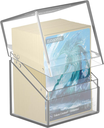 Ultimate Guard Boulder 100+ Classic, Deck Case for 100 Double-Sleeved TCG Cards, Onyx, Secure & Durable Storage for Trading Card Games, Soft-Touch Finish - PuriLite