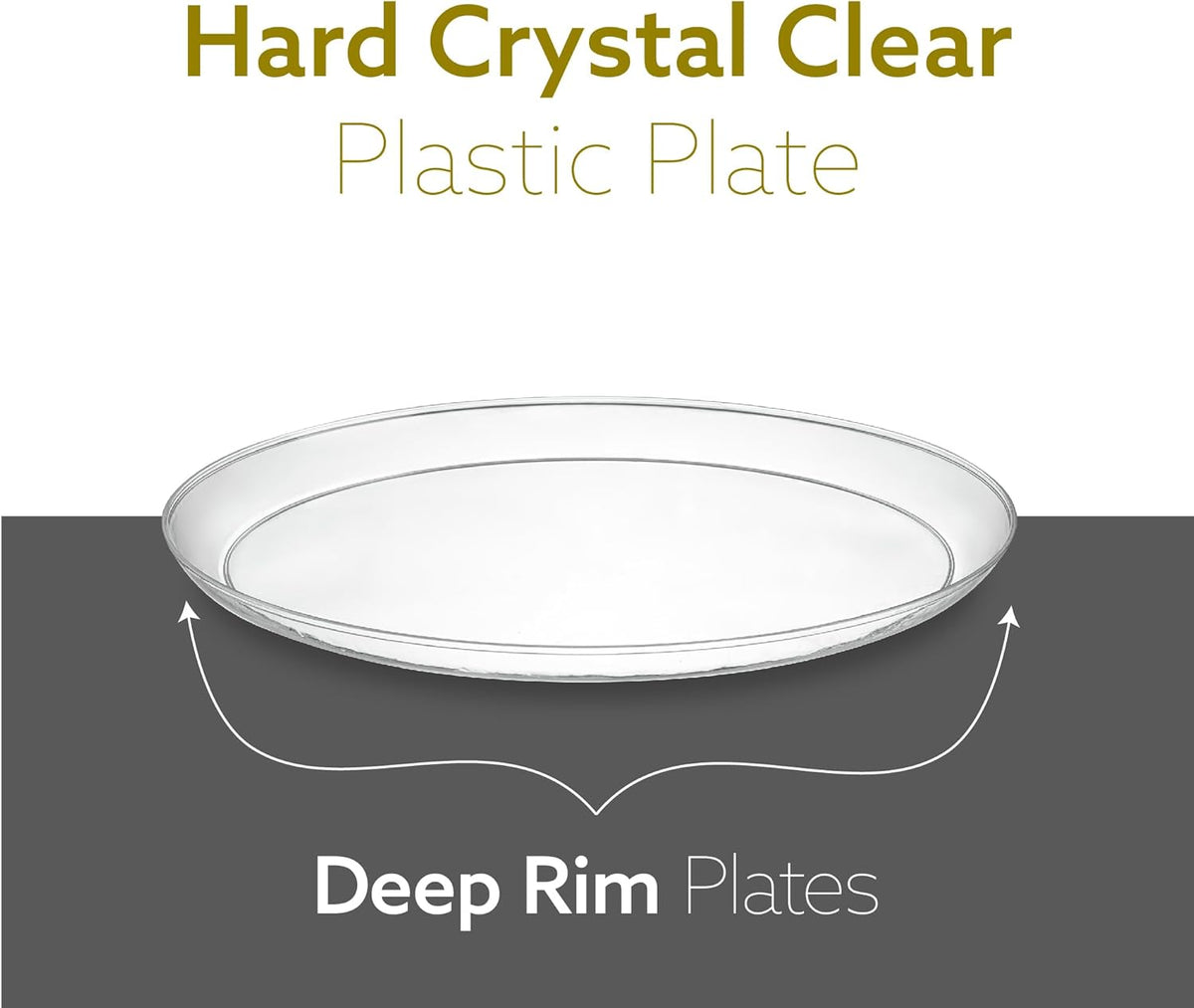 PLASTICPRO [30 Pack 10.7'' Christmass Green Plastic Party Plates Edge Collection Premium heavyweight Elegant Disposable Tableware Dishes - PuriLite