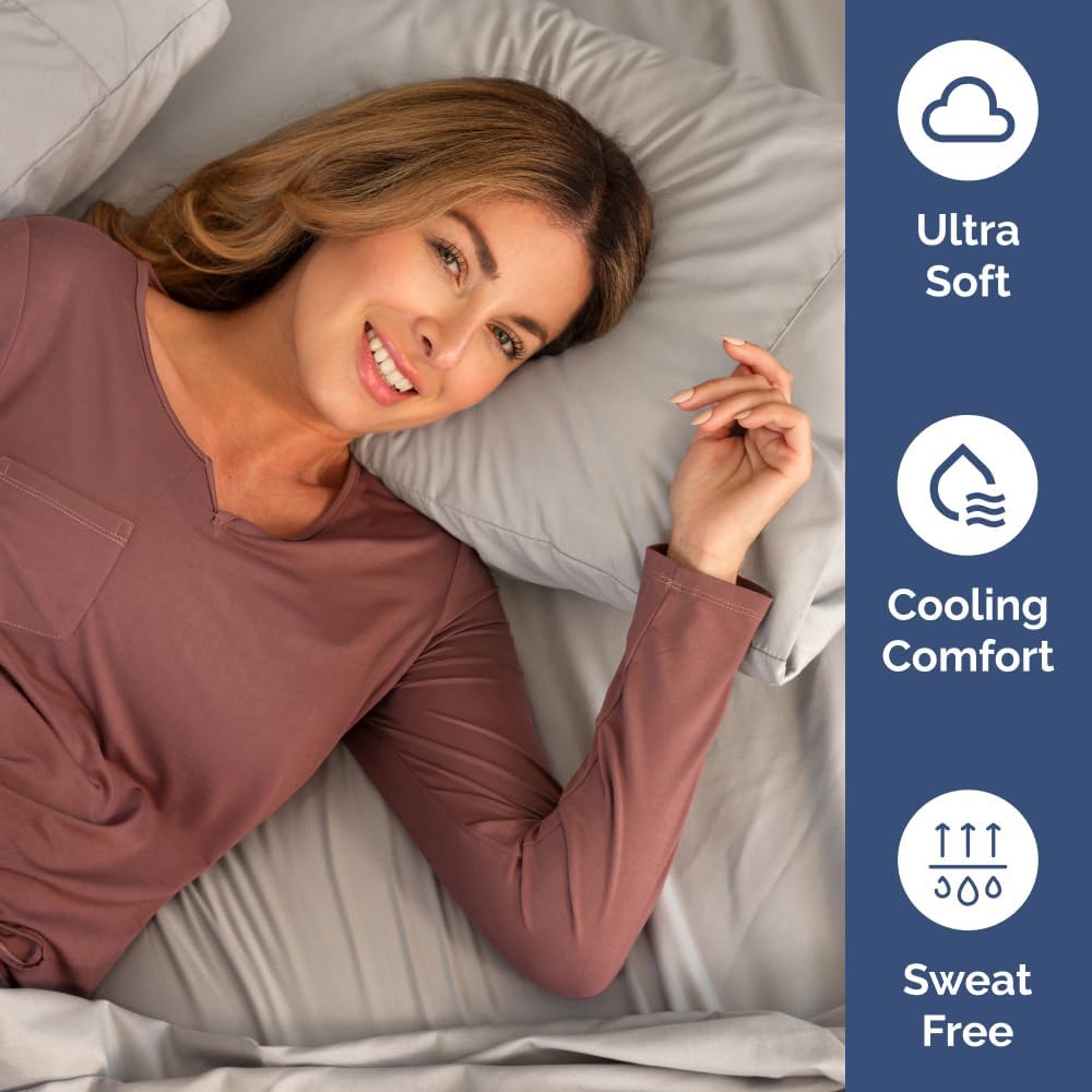 Extra Deep Queen Sheet Set - 6 Piece Breathable & Cooling Sheets - Hotel Luxury Bed Sheets Set - Easy & Secure Fit - Soft, Wrinkle Free & Comfy Sheets Set - White Sheet Set w/Extra Deep Pockets - PuriLite