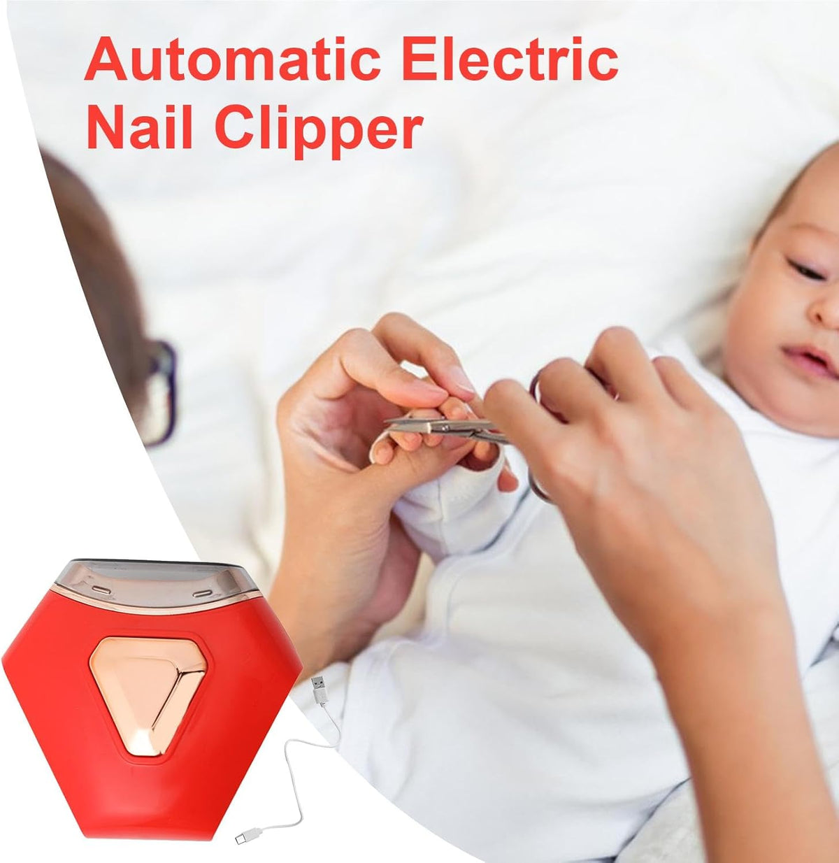 Automatic Nail Trimmer, Rechargeable Toenail Cutter, 2-in-1 Nail Trimmer & Polisher Electric Nail File, Automatic Trimmer with Nail Clip Storage for Adults Caregivers Kids - PuriLite