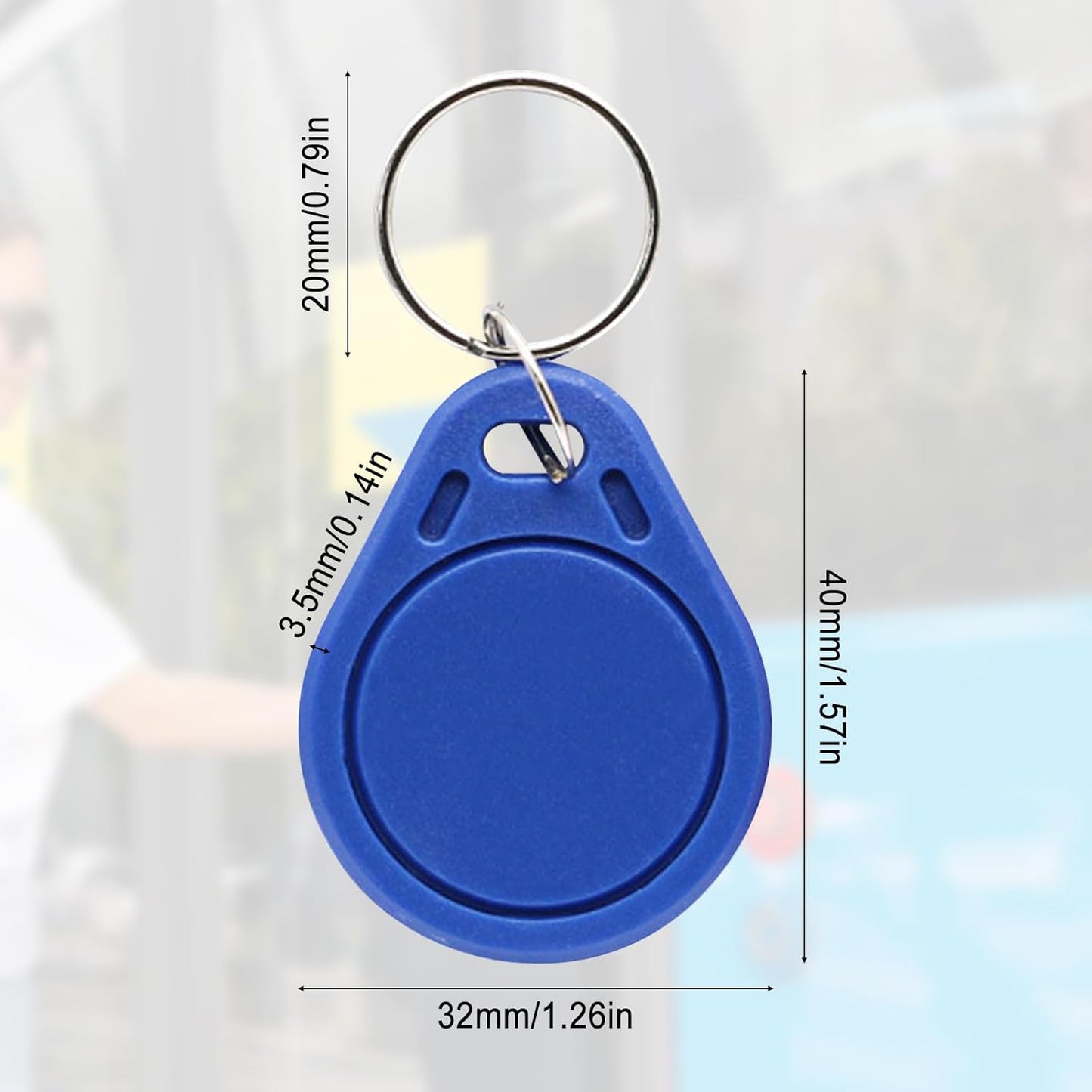 RFID Key Fobs 125KHz 50 PCS, T5577 Proximity ID Tag Rewritable Keypad Card Door Lock Entry Access Control System Fob Tag Wholesale (Black) - PuriLite