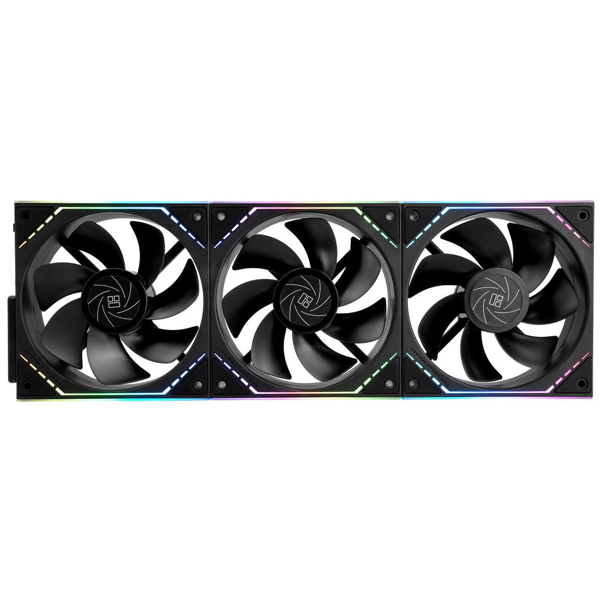 Thermalright TL-M12QR X3 Case Fan, CPU Cooler Comes with ARGB Mirror Light Effect,PC PWM Silent Cooling with 1500RPM Speed,Reverse CPU Cooler Fan (120mm, Black) - PuriLite