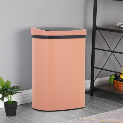 13 Gallon 50 Liter Garbage Can Kitchen Trash Can with Lid Automatic Sensor Touch Free Stainless Steel Waste Bin for Bathroom Bedroom Home Office,Black - PuriLite
