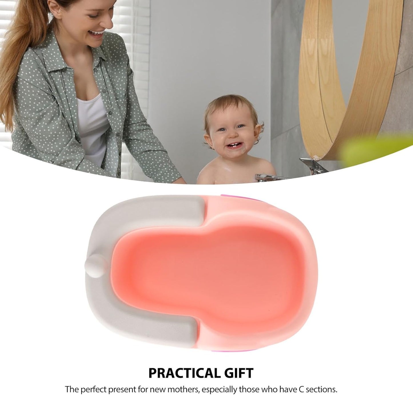 27 X 41.5 X 18.5cm Baby Butt Washing Basin Children Butt Wash Basin Baby Boys and Girls Butt Bath Washing Seat Portable Lightweight Washing Basin for Newborn Infant Toddler - PuriLite