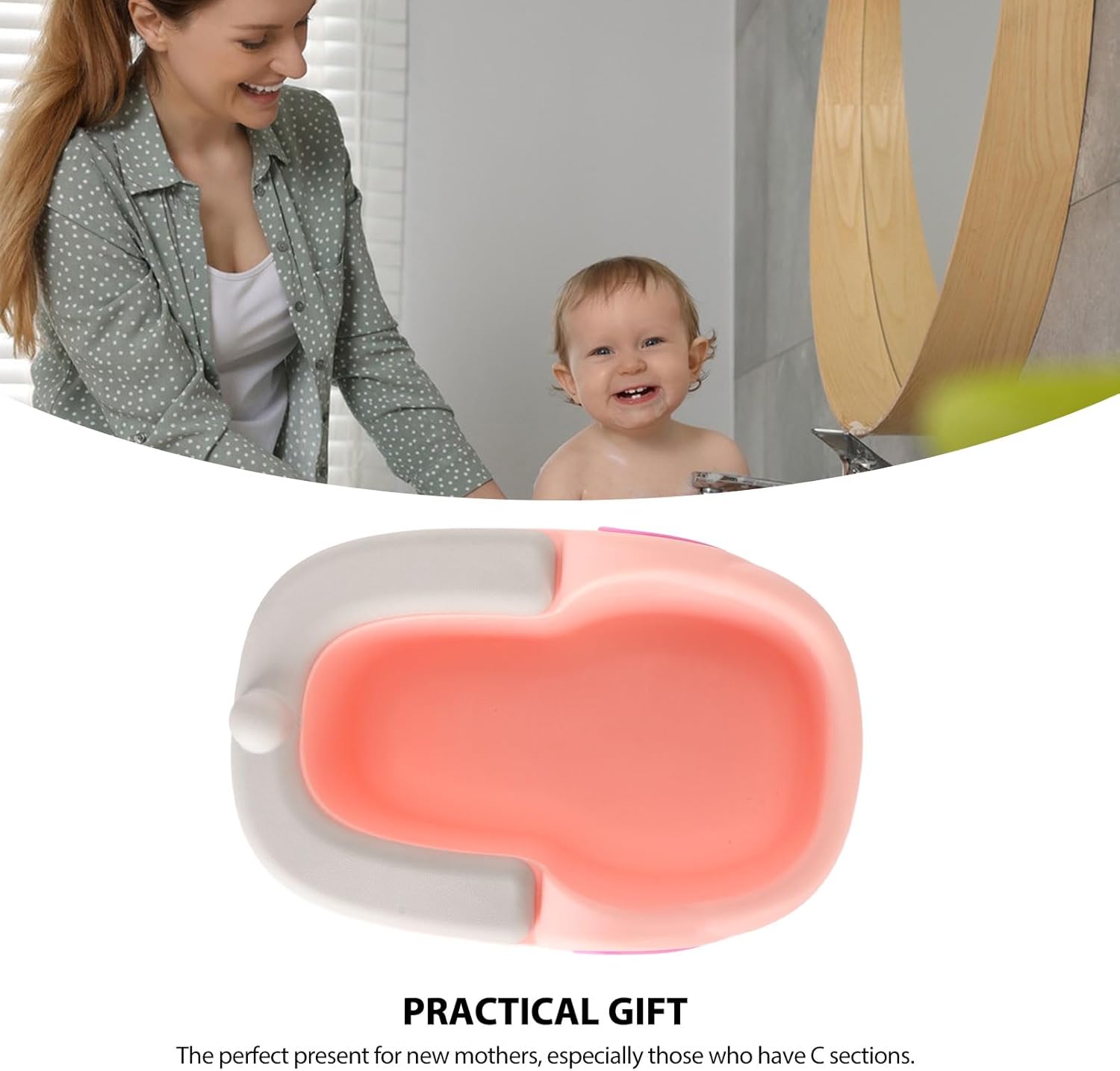 27 X 41.5 X 18.5cm Baby Butt Washing Basin Children Butt Wash Basin Baby Boys and Girls Butt Bath Washing Seat Portable Lightweight Washing Basin for Newborn Infant Toddler - PuriLite
