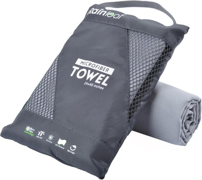 Rainleaf Microfiber Towel Perfect Travel & Gym & Camping Towel. Quick Dry - Super Absorbent - Ultra Compact - Lightweight. Suitable for Trip, Beach, Shower, Backpacking, Pool - PuriLite