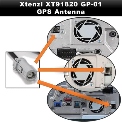 Xtenzi Replacement Active GPS Antenna Compatible with Select JVC Navigation KW-NT30HD KW-NT50HDT QAL1088-003 QAL1088-001 Models - PuriLite
