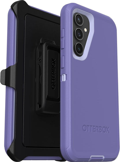 OtterBox Galaxy S23 FE Defender Series Case - Black, Rugged & Durable, with Port Protection, Includes Holster Clip Kickstand - PuriLite
