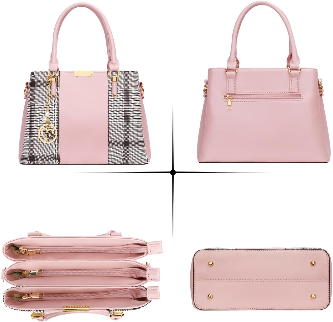 KKXIU Trendy Tote Bag for Women Lightweight Oxford Big Capacity Shoulder Purses and Handbags - PuriLite