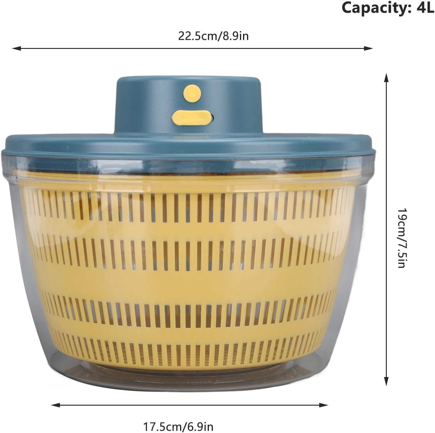 Vegetable Washing Machine Kneading Bowl, Multifunctional Spinner Dryer Vegetable Dryer Salad Mixer Salad Spinner Lettuce Dryer for Home Kitchen (Gray) - PuriLite
