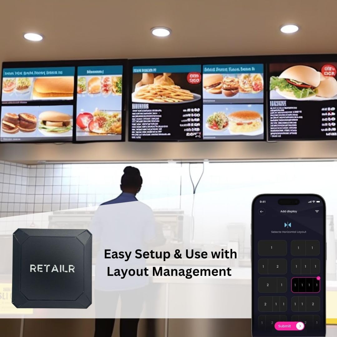 Digital Signage Player, Cloud-Based Content Management System with Mobile App Control by Retailr - PuriLite