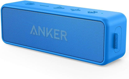 Anker SoundCore 2 Portable Bluetooth Speaker with Better Bass, 24-Hour Playtime, 66ft Bluetooth Range, IPX7 Water Resistance & Built-in Mic, Dual-Driver Wireless Speaker (Red) - PuriLite