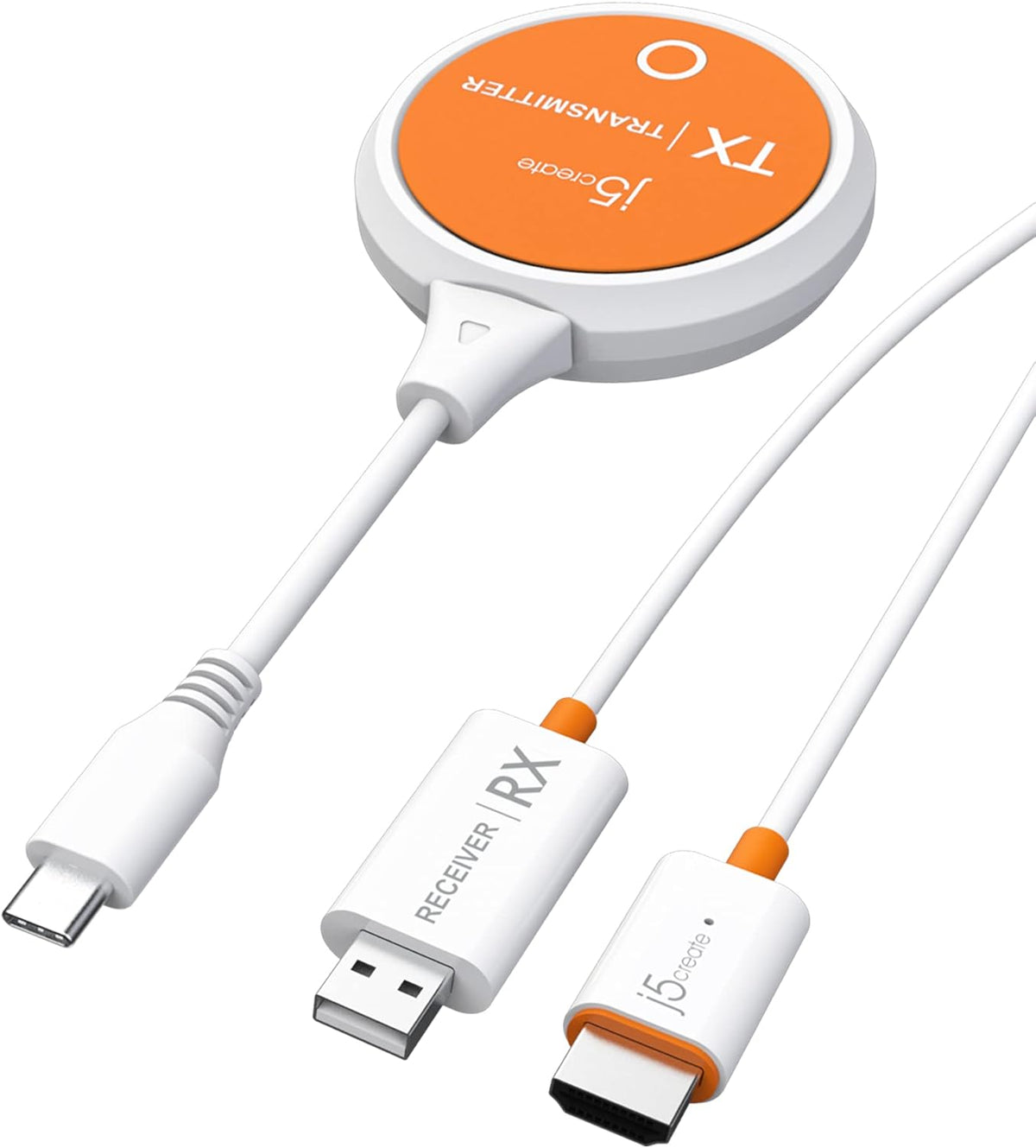 j5create ScreenCast USB-C to HDMI Wireless Display Transmitter and Receiver, Supports 1080p, Compatible with MacBook, iPad Pro, ChromeOS, USB-C Laptops and Android (JVAW62) - PuriLite