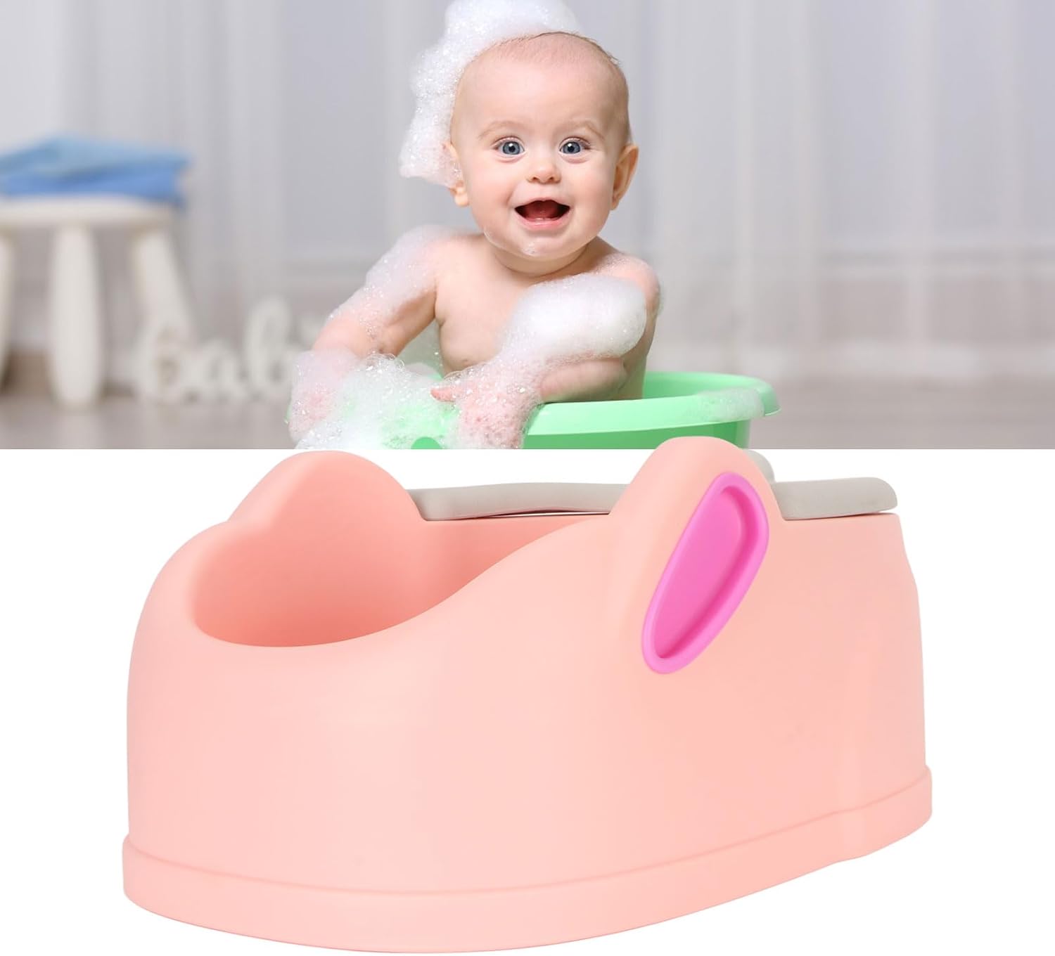 27 X 41.5 X 18.5cm Baby Butt Washing Basin Children Butt Wash Basin Baby Boys and Girls Butt Bath Washing Seat Portable Lightweight Washing Basin for Newborn Infant Toddler - PuriLite