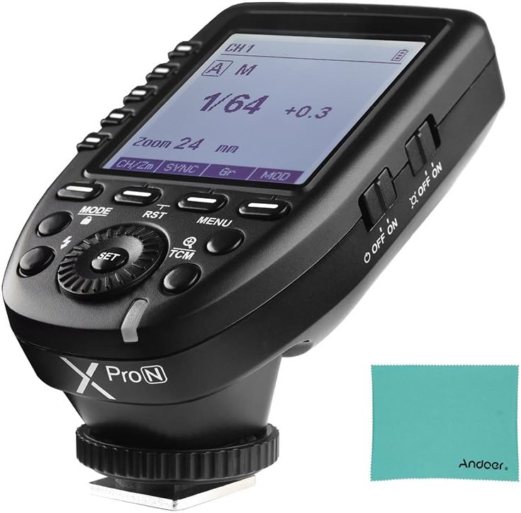 Godox Xpro-N i-TTL Flash Trigger Transmitter with Large LCD Screen 2.4G Wireless X System 32 Channels Support TTL Autoflash 1/8000s HSS for Nikon Camera for Godox Camera - PuriLite