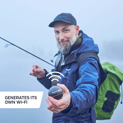 Deeper PRO+ 2 Sonar - Portable Fish Finder and Depth Finder for Kayaks, Boats and Ice Fishing with GPS Enabled | Castable Deeper Sonar with Free User Friendly App - PuriLite