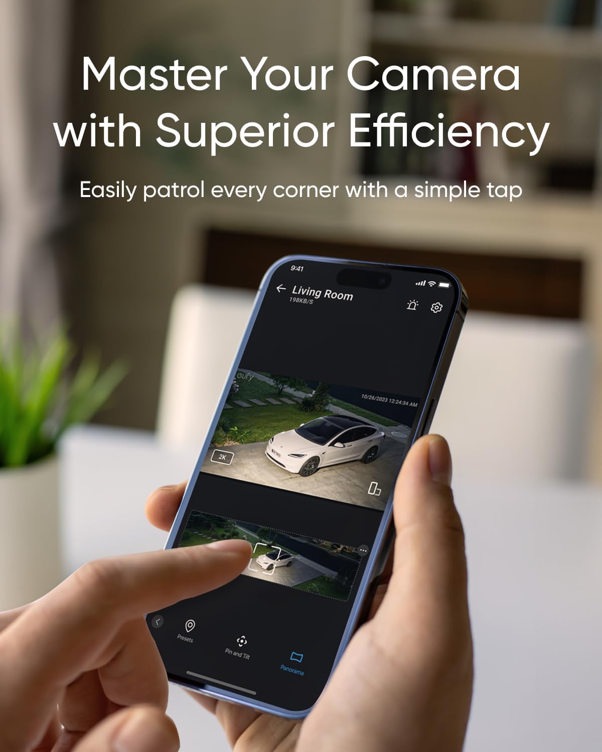 eufy Floodlight Camera E30, Security Camera Outdoor, 360° Pan and Tilt, AI Detection and Tracking, 2K Video, 2.4GHz Wi-Fi, 2,000 Lumens, Custom Voice and Light Alerts, 24/7 Recording, No Monthly Fee - PuriLite