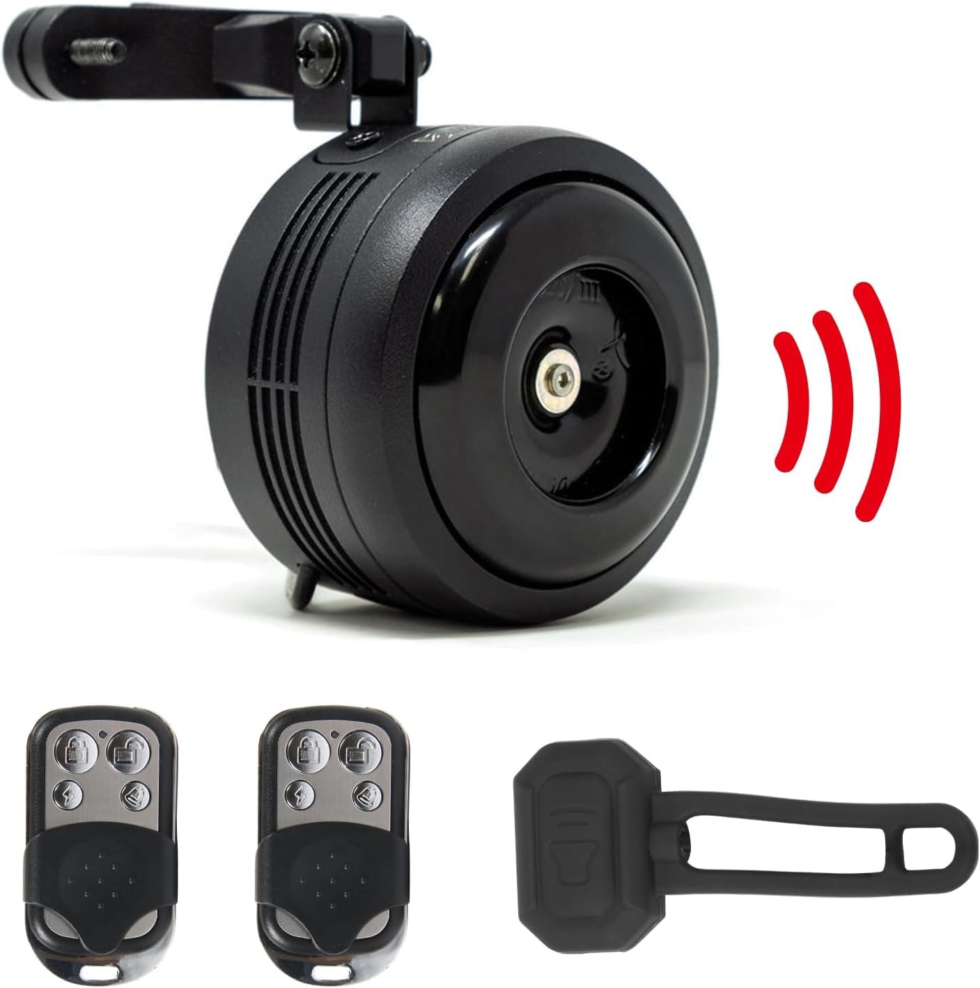Waterproof Bike Alarm Horn w/Remote Controller - Eco-Friendly, USB Rechargeable, Anti-Theft & Vibration Alarm for e-Bike, MTB, Road Bikes, Scooters - PuriLite