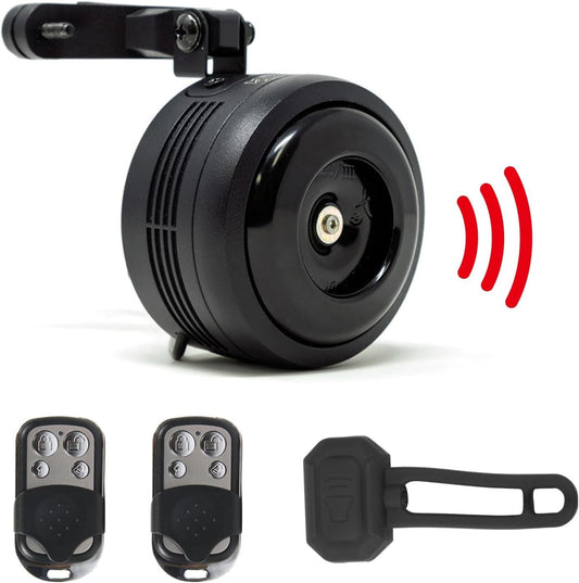 Waterproof Bike Alarm Horn w/Remote Controller - Eco-Friendly, USB Rechargeable, Anti-Theft & Vibration Alarm for e-Bike, MTB, Road Bikes, Scooters - PuriLite
