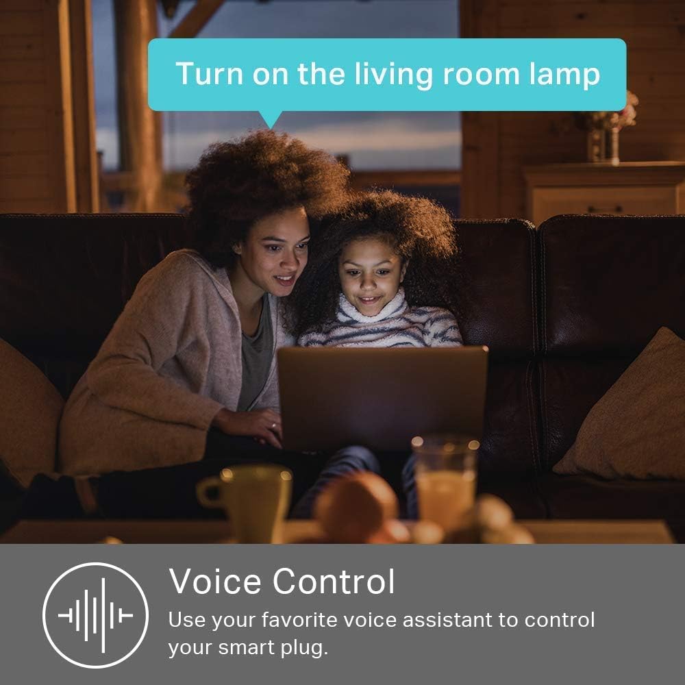 Kasa Smart Plug Mini by TP-Link (HS103P2) - Smart Home WiFi Outlet Works with Alexa, Echo and Google Home, No Hub Required, Remote Control, 2.4GHz WiFi Required, 15 Amp, UL Certified, 2-Pack, White - PuriLite