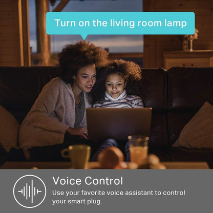 Kasa Smart Plug Mini by TP-Link (HS103P2) - Smart Home WiFi Outlet Works with Alexa, Echo and Google Home, No Hub Required, Remote Control, 2.4GHz WiFi Required, 15 Amp, UL Certified, 2-Pack, White - PuriLite