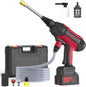 Cordless Pressure Washer, Portable Pressure Washer Battery Powered Max 1080PSI, 1.2GPM with 1 * 21V 4.0Ah Rechargeable Battery, 20FT Drain Hose, Electric Power Washer for Car, Floor, Red