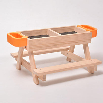 Chicken Feeders No Waste No Waste Wooden Table Poultry Feeding Equipment