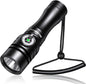 Wurkkos DL02 Scuba Diving Flashlight, Max 3000Lumen, 496M Long Range, 100M Underwater, Power Indicator, 3 Lighting Modes, Submarine Light for Deep Sea Cave - PuriLite