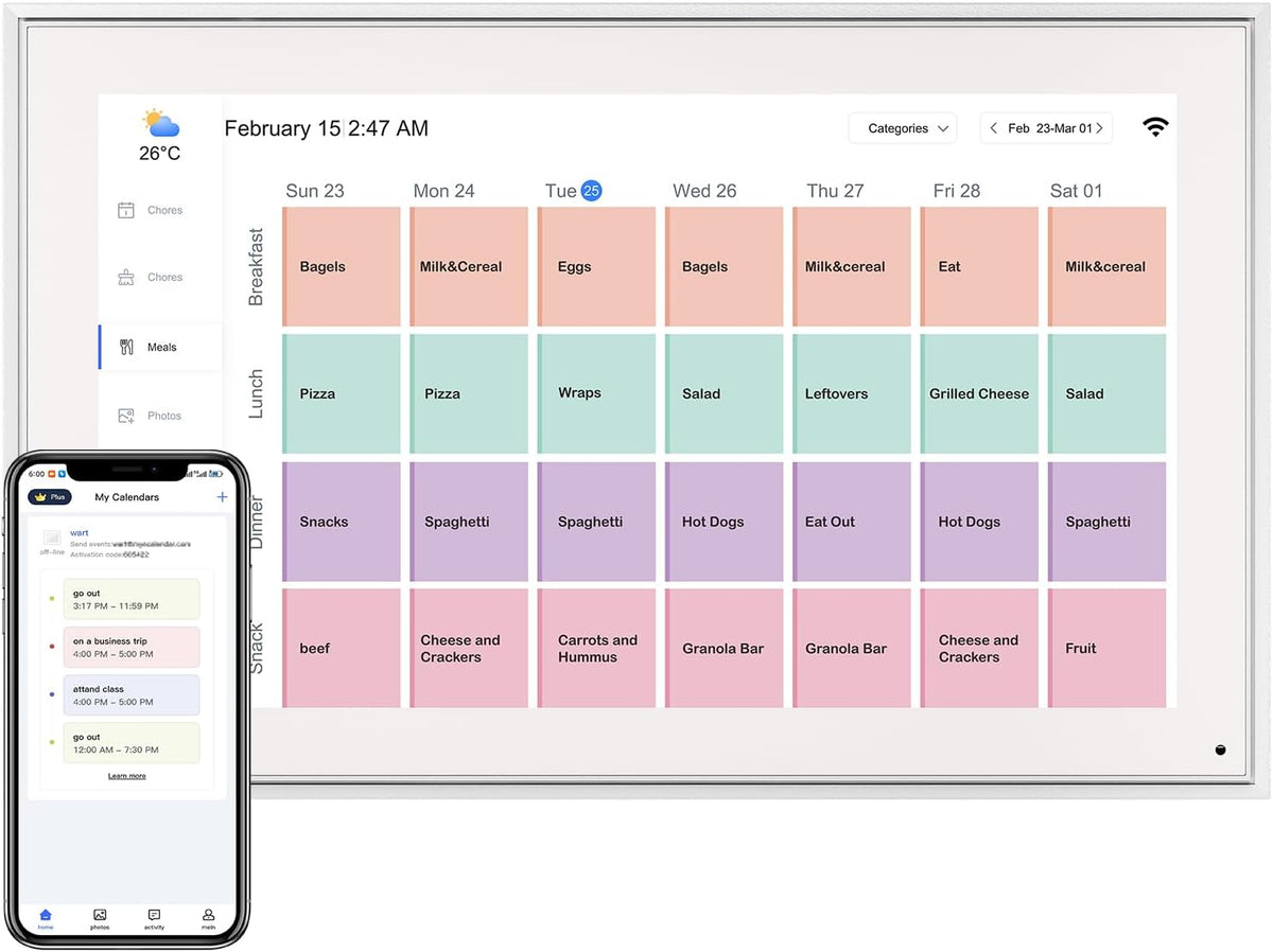 Purilite Select 15.6-Inch Digital Calendar - PuriLite