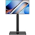 Universal TV Stand with Mount 80 Degree Swivel Height Adjustable and Tilt Function for 27 to 65 inch LCD, LED OLED TVs,HT1002B - PuriLite