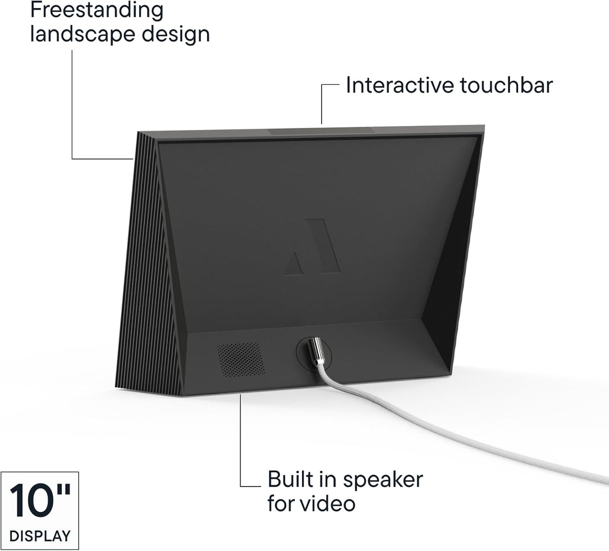Aura Aspen 12" Digital Photo Frame - Black with Paper Mat - PuriLite