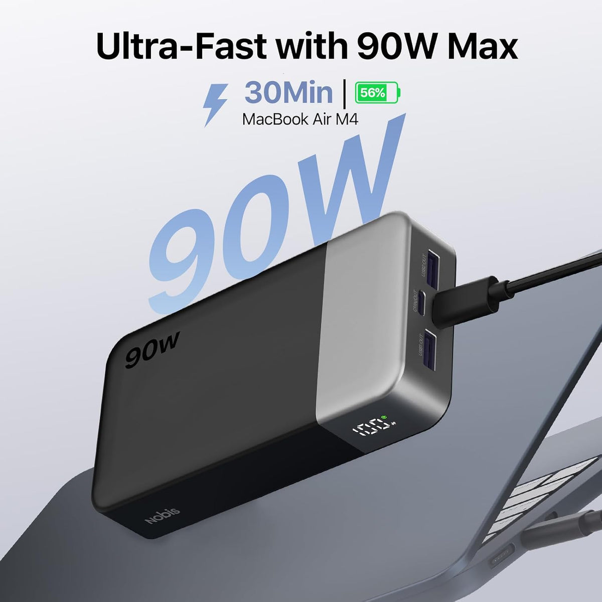 NOBIS 90W Power Bank 20000mAh Fast Charging Power Bank